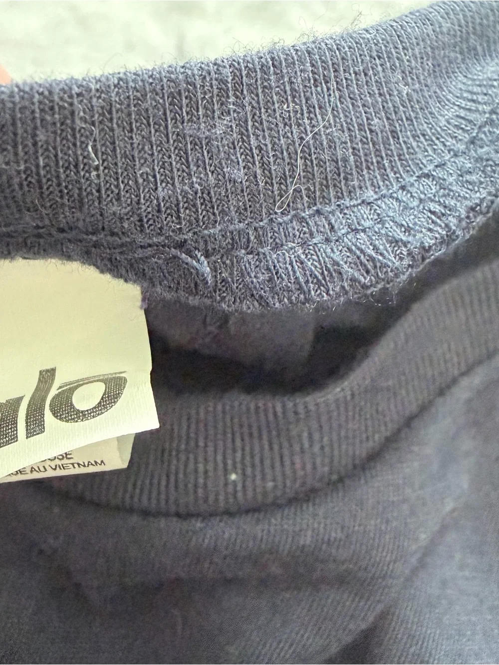 Alo Yoga Split Back Tee M | Navy Blue